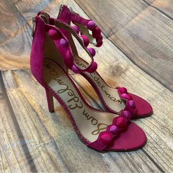 Sam Edelman Women's Addison Suede High-Heel Ankle Strap Sandals size 7.5 - Picture 3 of 9